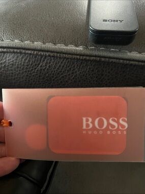 Hugo Boss Men black, leather Jeans Straight leg, jean pant